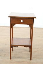 Load image into Gallery viewer, Simple Oak Side Table with Drawer and Lower Shelf
