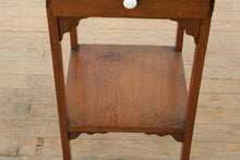 Load image into Gallery viewer, Simple Oak Side Table with Drawer and Lower Shelf

