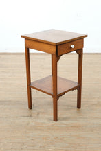 Load image into Gallery viewer, Simple Oak Side Table with Drawer and Lower Shelf
