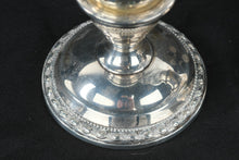 Load image into Gallery viewer, La Pierre Sterling Hurricane Candlestick Pair Etched Glass Shades 10.5 Inch
