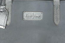 Load image into Gallery viewer, Cole Haan Gray Silver Leather Tote Shoulder Bag Large Metallic Shopper - Online Only
