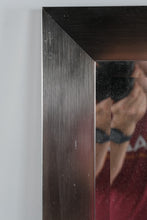 Load image into Gallery viewer, Modern Brushed Silver Framed Wall Mirror 27 x 34 Rectangle Hanging Mirror
