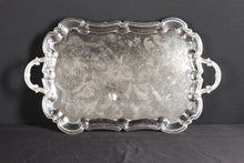 Load image into Gallery viewer, Silver Plated Footed Tray - 23&quot;
