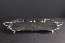 Load image into Gallery viewer, Silver Plated Footed Tray - 23&quot;
