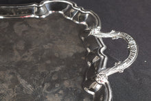 Load image into Gallery viewer, Silver Plated Footed Tray - 23&quot;
