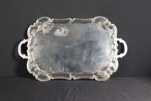 Load image into Gallery viewer, Silver Plated Footed Tray - 23&quot;
