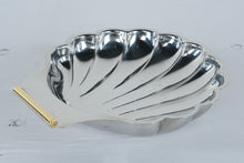 Load image into Gallery viewer, Vintage Summit Italy 18 10 Stainless Steel Seashell Serving Dish Two Tone
