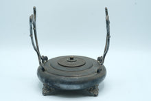 Load image into Gallery viewer, Antique Silver Plate Spirit Kettle Stand Burner Ornate Folding Handles
