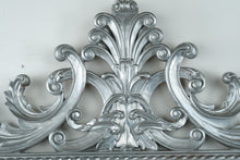 Load image into Gallery viewer, The Belle Époque Crest Mirror – Silver Over Gilt Ornate Wall Mirror (36&quot; x 48&quot;)
