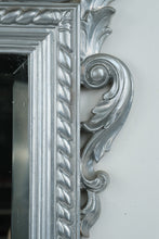 Load image into Gallery viewer, The Belle Époque Crest Mirror – Silver Over Gilt Ornate Wall Mirror (36&quot; x 48&quot;)
