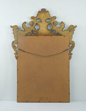 Load image into Gallery viewer, The Belle Époque Crest Mirror – Silver Over Gilt Ornate Wall Mirror (36&quot; x 48&quot;)
