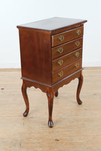 Load image into Gallery viewer, Cherry Queen Anne Silver Chest, 4 Drawer Dining Room Storage Chest

