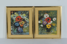 Load image into Gallery viewer, Pair of Framed Simone Mounier Floral Prints Abstract Still Life 17 x 21
