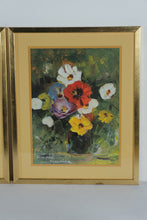 Load image into Gallery viewer, Pair of Framed Simone Mounier Floral Prints Abstract Still Life 17 x 21
