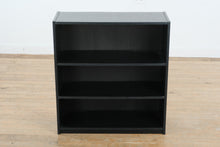 Load image into Gallery viewer, Black 3-Shelf Wooden Bookcase – 29.5”W x 11.5”D x 31.5”H | Simple &amp; Functional Storage Shelf

