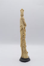 Load image into Gallery viewer, Asian Guanyin Kwan Yin Figure Faux Ivory Carved Style Statue 125 Inch
