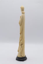 Load image into Gallery viewer, Asian Guanyin Kwan Yin Figure Faux Ivory Carved Style Statue 125 Inch
