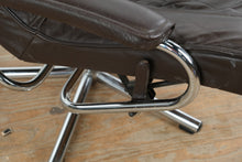 Load image into Gallery viewer, Norwegian Leather Swivel Recliner by Skoghaugen Industries
