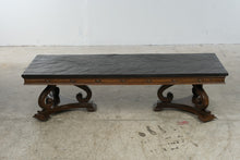 Load image into Gallery viewer, Slate Top Scroll Base Coffee Table
