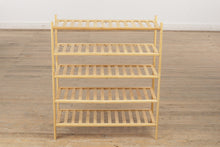 Load image into Gallery viewer, Slatted Bamboo 5-Tiered Shelving Unit / Shoe Rack
