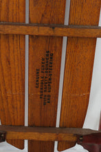 Load image into Gallery viewer, Antique Flexible Flyer No. 55J Wooden Sled – 25" x 55" – Original Paint &amp; Graphics – Classic American Snow Sled

