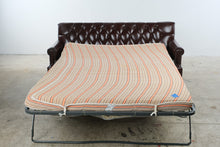 Load image into Gallery viewer, Burgundy Tufted Chesterfield Sleeper Sofa with Full-Size Pullout Bed

