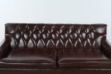 Load image into Gallery viewer, Burgundy Tufted Chesterfield Sleeper Sofa with Full-Size Pullout Bed
