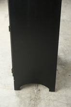 Load image into Gallery viewer, Black Painted Linen Cabinet with Glass Door | Bathroom or Pantry Storage Cabinet
