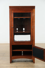 Load image into Gallery viewer, Slender Solid Cherry Media Cabinet by Kincaid – Pull-Out Shelf &amp; Storage – 59&quot; Tall
