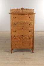 Load image into Gallery viewer, Slender Oak 5-Drawer Chest of Drawers
