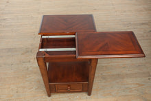 Load image into Gallery viewer, Traditional Wood End Table with Sliding Top and Storage Drawer
