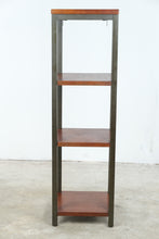 Load image into Gallery viewer, Industrial Modern Tall Display Shelf with Metal Frame and Wood Shelves
