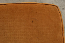 Load image into Gallery viewer, Orange Velvet Upholstered Ottoman Purple Geometric Slipcover 27 Inch Footstool
