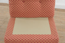 Load image into Gallery viewer, Slipper Chair Red Upholstered Armless Accent Chair Geometric Pattern
