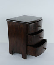 Load image into Gallery viewer, The Marlowe Bow Front Chest – Solid Wood 3-Drawer Petite Cabinet
