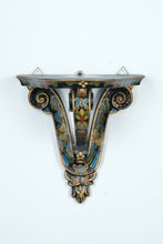 Load image into Gallery viewer, Hand-Painted Floral Wall Shelf – 6.5&quot; Wide – Decorative Vine &amp; Scroll Design

