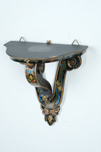 Load image into Gallery viewer, Hand-Painted Floral Wall Shelf – 6.5&quot; Wide – Decorative Vine &amp; Scroll Design
