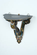 Load image into Gallery viewer, Hand-Painted Floral Wall Shelf – 6.5&quot; Wide – Decorative Vine &amp; Scroll Design
