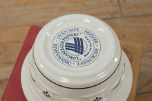 Load image into Gallery viewer, Longaberger Woven Traditions Classic Blue Small Covered Dish – Stoneware with Lid – Original Box
