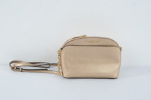 Load image into Gallery viewer, Michael Kors Metallic Gold Saffiano Dome Crossbody Bag
