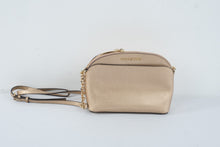 Load image into Gallery viewer, Michael Kors Metallic Gold Saffiano Dome Crossbody Bag
