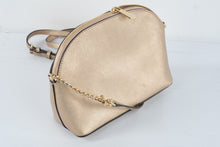 Load image into Gallery viewer, Michael Kors Metallic Gold Saffiano Dome Crossbody Bag
