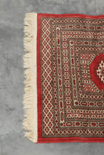 Load image into Gallery viewer, Small Red Geometric Patterned Rug - 2&#39; x 3.5&#39;
