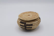 Load image into Gallery viewer, Native American Style Coiled Basket Lidded Geometric Woven 4 Inch
