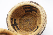 Load image into Gallery viewer, Native American Style Coiled Basket Lidded Geometric Woven 4 Inch
