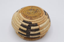 Load image into Gallery viewer, Native American Style Coiled Basket Lidded Geometric Woven 4 Inch
