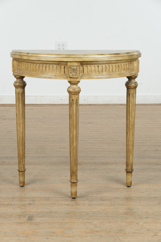 Corinthian Demi-Lune Console Table