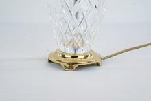 Load image into Gallery viewer, Waterford Crystal Table Lamp Brass Finish 18 Inch Cut Crystal with Shade
