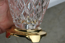 Load image into Gallery viewer, Waterford Crystal Table Lamp Brass Finish 18 Inch Cut Crystal with Shade
