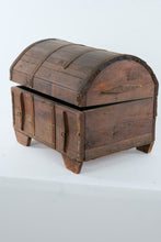 Load image into Gallery viewer, Rustic Wooden Dome Top Storage Chest Trunk with Lift Lid - Online Only
